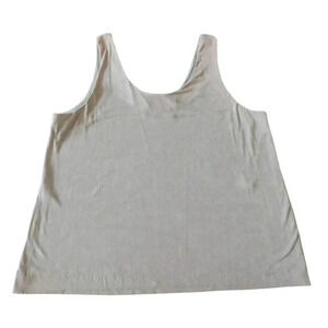 EN FRANCAIS Femme Stone Grey Slinky Camisole Tank Size 3X